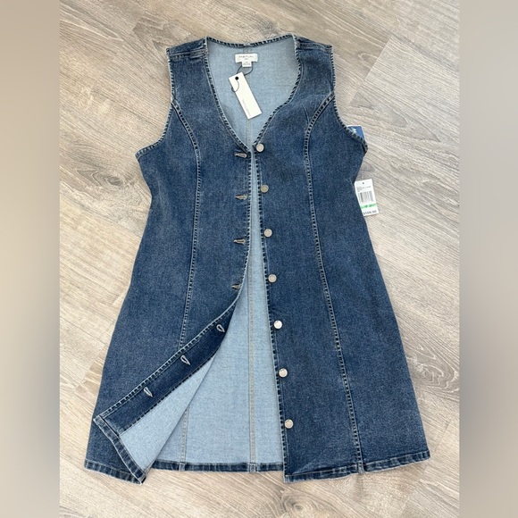 NWT Habitual Women’s Denim Button-Front Mini Dress Large - Picture 7 of 13